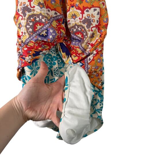 Johnny Was Ellyo Twist One Piece Floral Swimsuit Boho Vacation Beach Womens XL - Picture 4 of 8